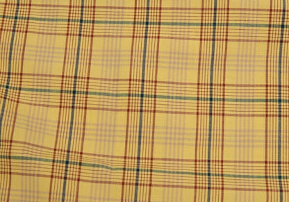 Papas Overcheck Cotton Patch Pocket Long Shirt Yellow Size M