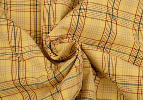 Papas Overcheck Cotton Patch Pocket Long Shirt Yellow Size M