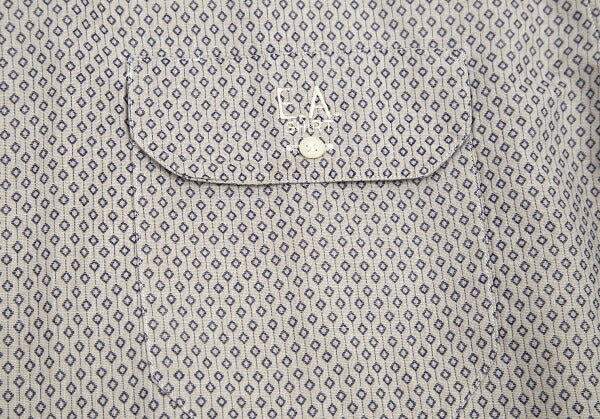 EMPORIO ARMANI Micro-Pattern Button-Down Shirt Gray Size L