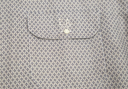 EMPORIO ARMANI Micro-Pattern Button-Down Shirt Gray Size L