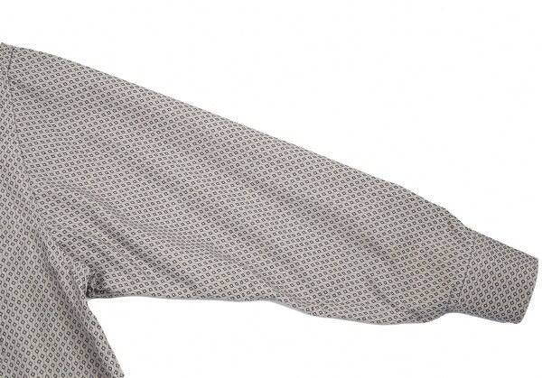 EMPORIO ARMANI Micro-Pattern Button-Down Shirt Gray Size L