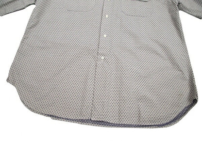 EMPORIO ARMANI Micro-Pattern Button-Down Shirt Gray Size L