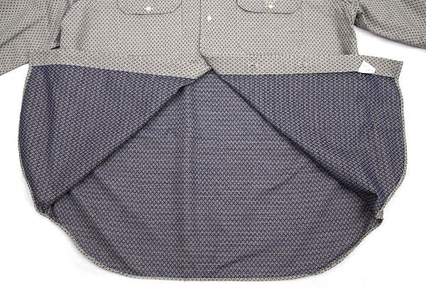 EMPORIO ARMANI Micro-Pattern Button-Down Shirt Gray Size L