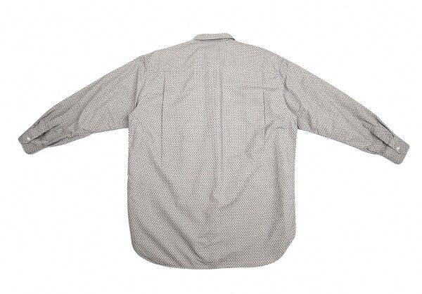 EMPORIO ARMANI Micro-Pattern Button-Down Shirt Gray Size L