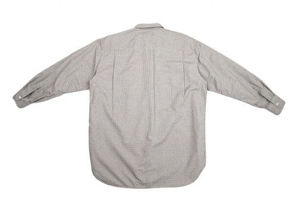 EMPORIO ARMANI Micro-Pattern Button-Down Shirt Gray Size L