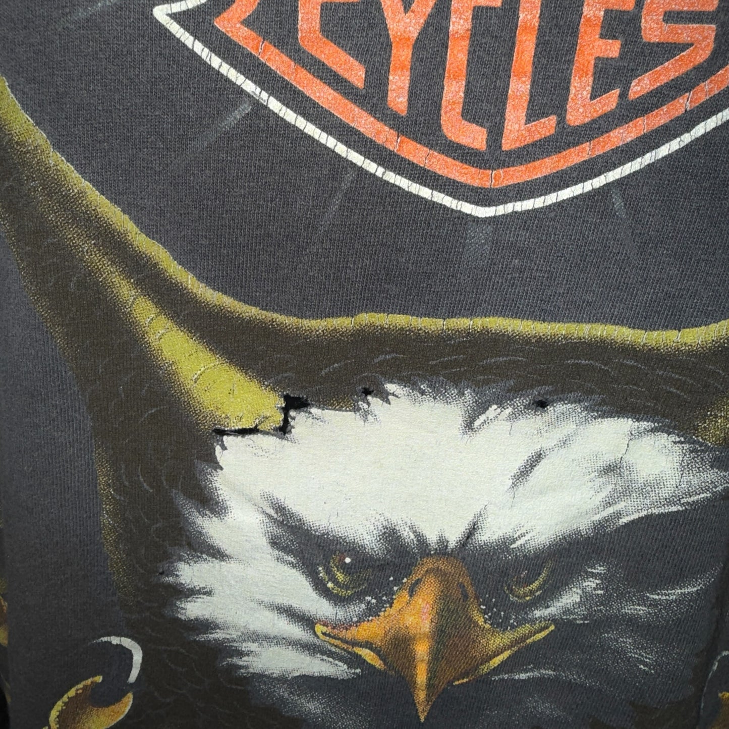 HARLEY-DAVIDSON 90s Eagle Eyes Single Stitch T-Shirt Size L