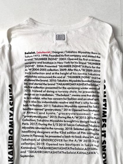 TAKAHIRO MIYASHITA The Soloist Message Design Shirt Cotton