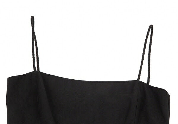EMPORIO ARMANI Tulle Frill Silk Cami Dress Black Size 40