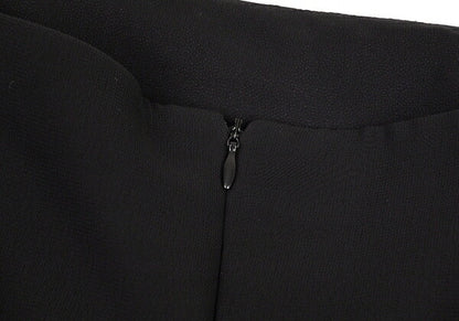 EMPORIO ARMANI Tulle Frill Silk Cami Dress Black Size 40