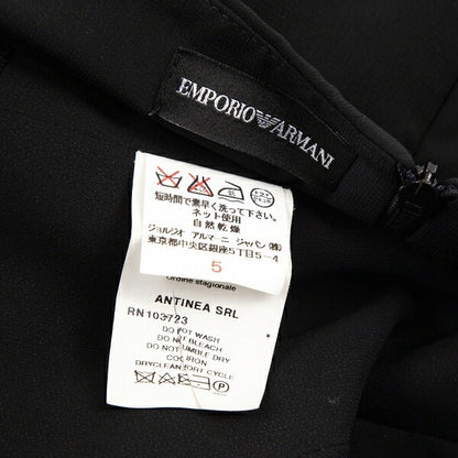EMPORIO ARMANI Tulle Frill Silk Cami Dress Black Size 40