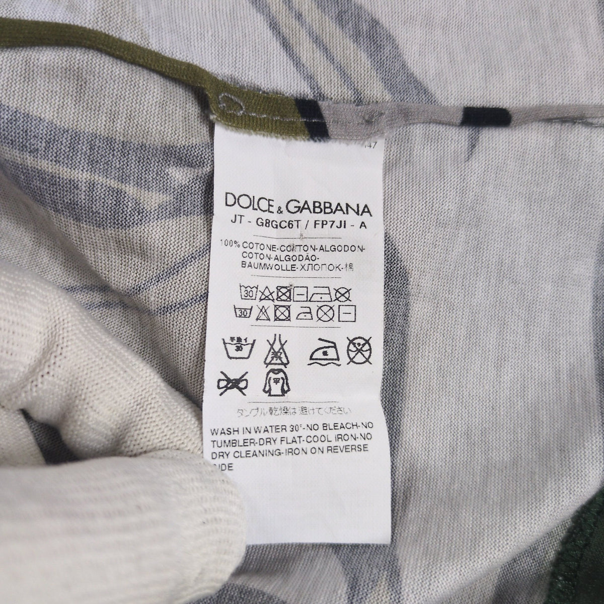 DOLCE&GABBANA Art Print Oversized Long Sleeve T-Shirt Gray Size 48