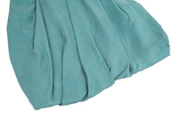EMPORIO ARMANI Cupro Elastic Waist Skirt Turquoise Size 40