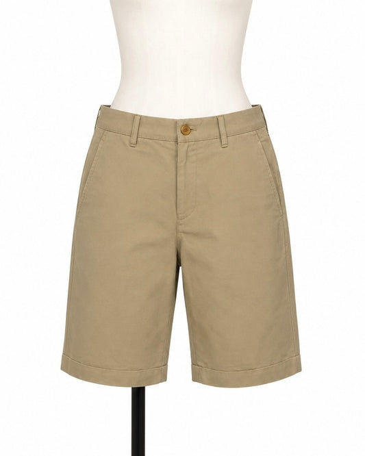 Comme des Garcons Beige Cotton Blend Cuffed Shorts