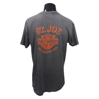 HARLEY DAVIDSON 80s St. Joe Hanes Beefy-T Single Size L