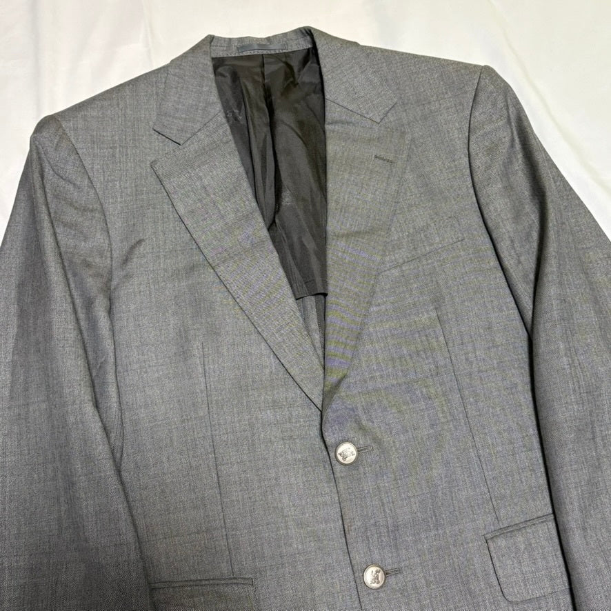 BURBERRY LONDON 00s Gray Wool/Silk Tailored Jacket