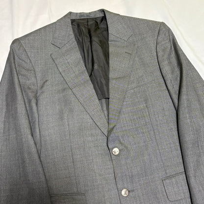 BURBERRY LONDON 00s Gray Wool/Silk Tailored Jacket
