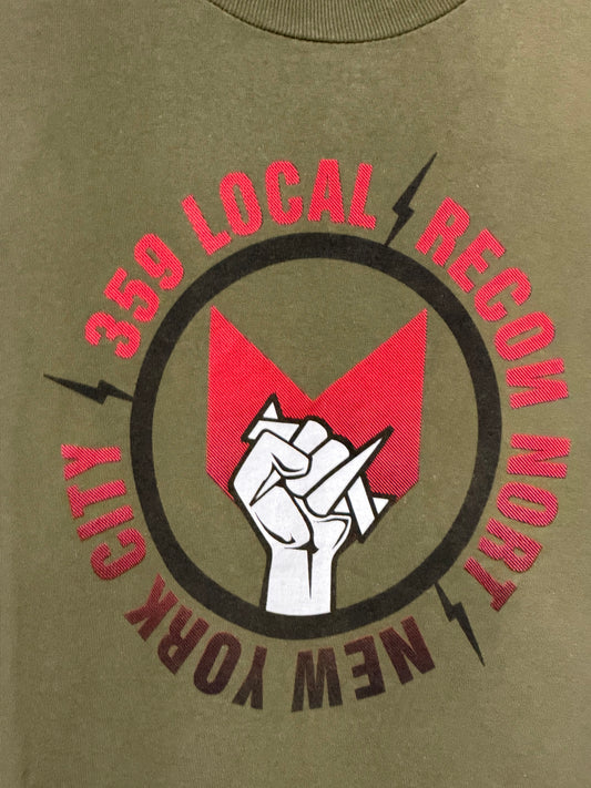 RECON "359 LOCAL" Graphic T-Shirt Khaki Size XL