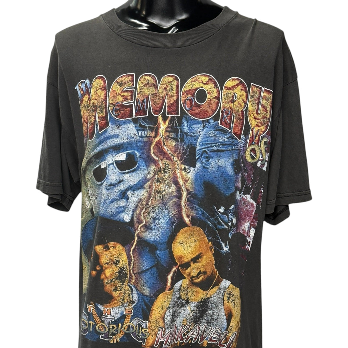 PAC & THE NOTORIOUS B.I.G. 90s "MEMORY Rap T-Shirt Size XL