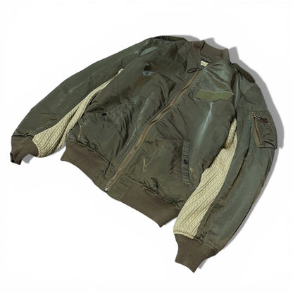 Vintage 04AW Green MA-1 Flight Jacket Size MEDIUM