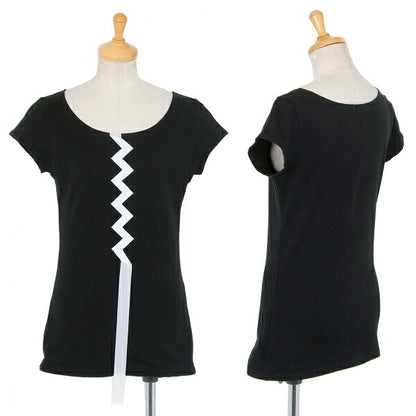 ISSEY MIYAKE Tape Stitch Design T-Shirt Black Size 2