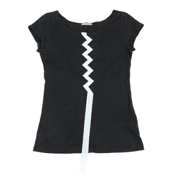 ISSEY MIYAKE Tape Stitch Design T-Shirt Black Size 2