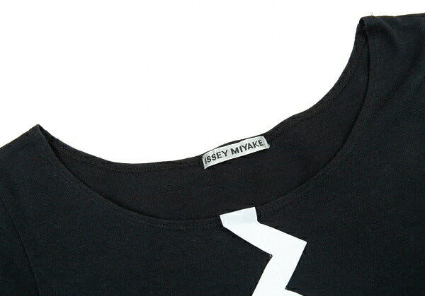 ISSEY MIYAKE Tape Stitch Design T-Shirt Black Size 2