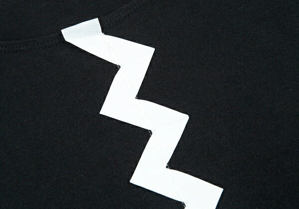 ISSEY MIYAKE Tape Stitch Design T-Shirt Black Size 2
