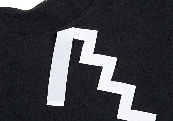 ISSEY MIYAKE Tape Stitch Design T-Shirt Black Size 2