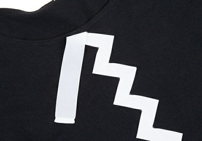 ISSEY MIYAKE Tape Stitch Design T-Shirt Black Size 2