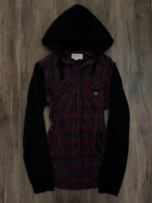 Denim&Supply Plaid Gimmick Design Hoodie Cotton