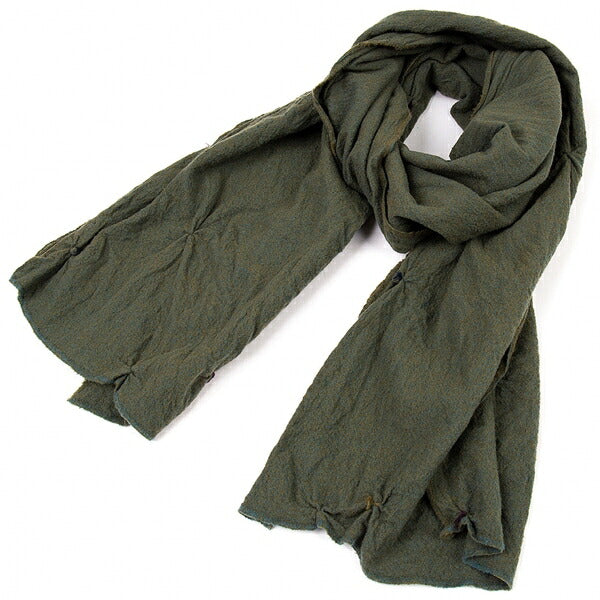 JURGEN LEHL Shibori Wool Scarf Green