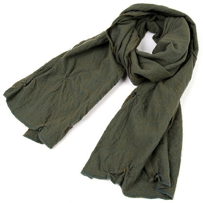 JURGEN LEHL Shibori Wool Scarf Green