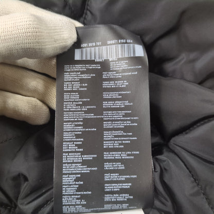 PRADA Black Quilted Zip Detail Nylon Padded Coat Size 36