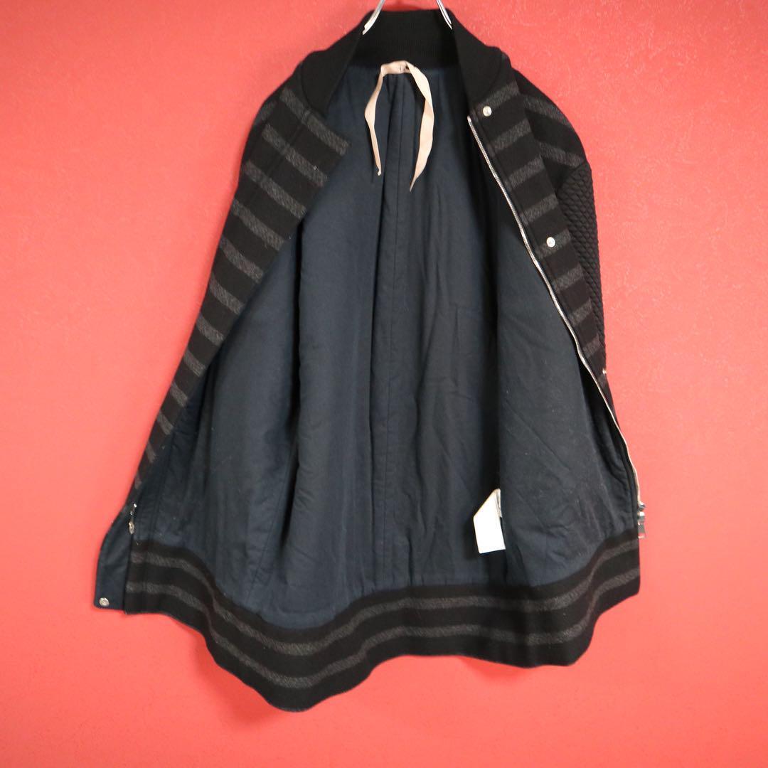 N21 Black Paneled Sleeve Zip-Up Coat Size M