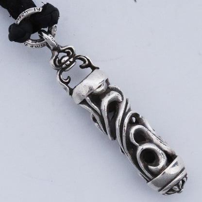Chrome Hearts Old Roller Scroll Necklace Black Size F