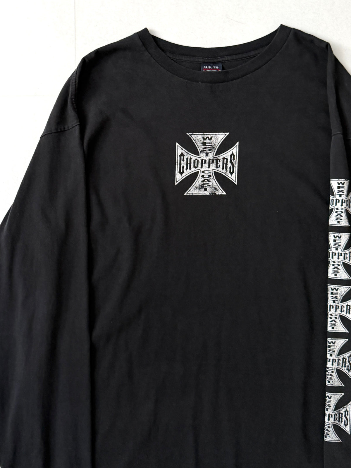 Vintage west coast choppers 90s Faded Cross Design Long Sleeve Tee