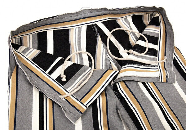 Y's 18SS Cotton Alternate Stripe Pants Gray Size 1