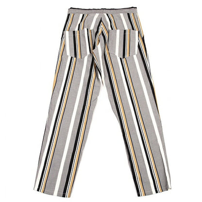 Y's 18SS Cotton Alternate Stripe Pants Gray Size 1
