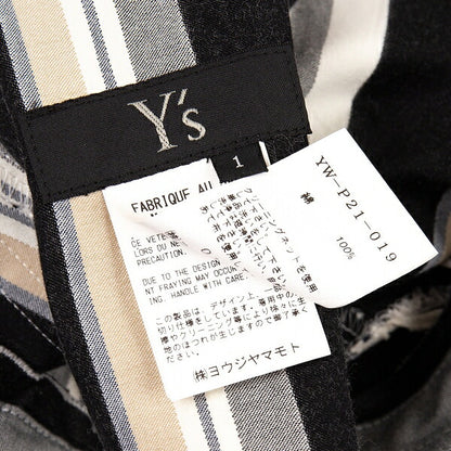 Y's 18SS Cotton Alternate Stripe Pants Gray Size 1