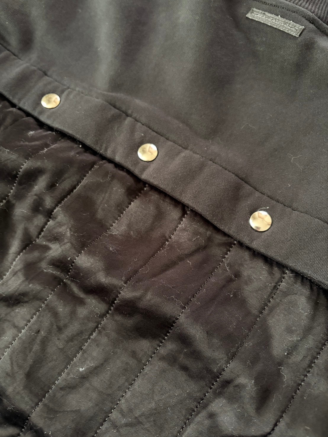 DIESEL BLACKGOLD Cotton Quilted Half-Zip Sweatshirt Size XS