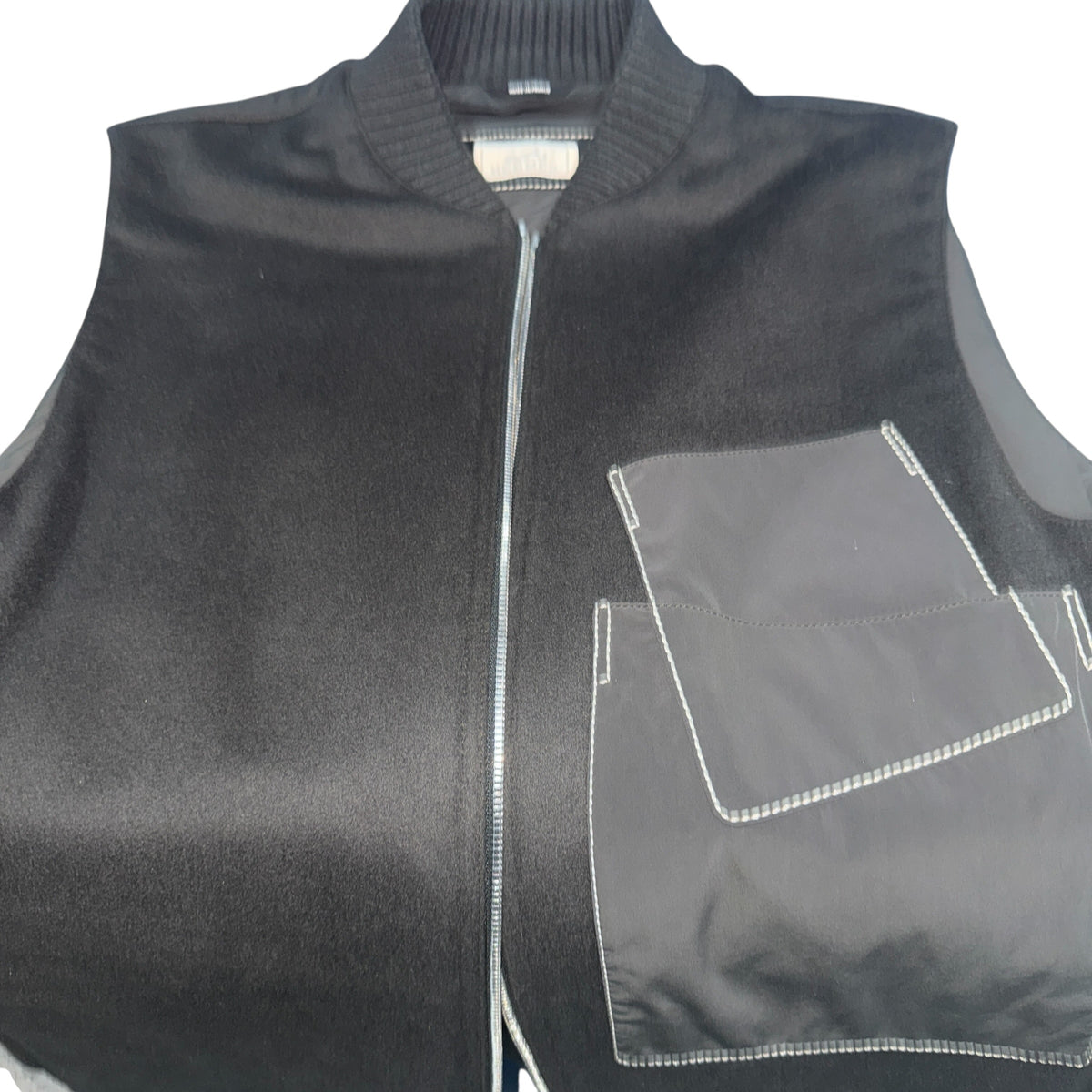 HERMÈS Cashmere 100% Bomber Zip Vest Size M