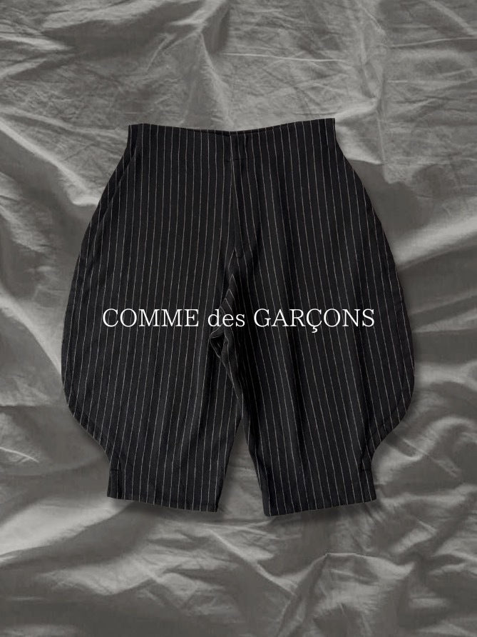 COMME des GARCONS SS13 Wool Stripe Wide Cropped Pants Size S