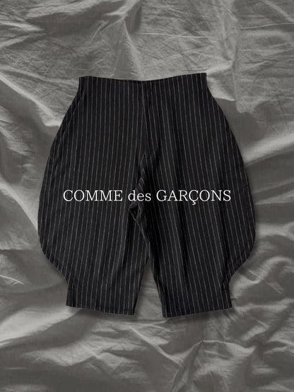 COMME des GARCONS SS13 Wool Stripe Wide Cropped Pants Size S