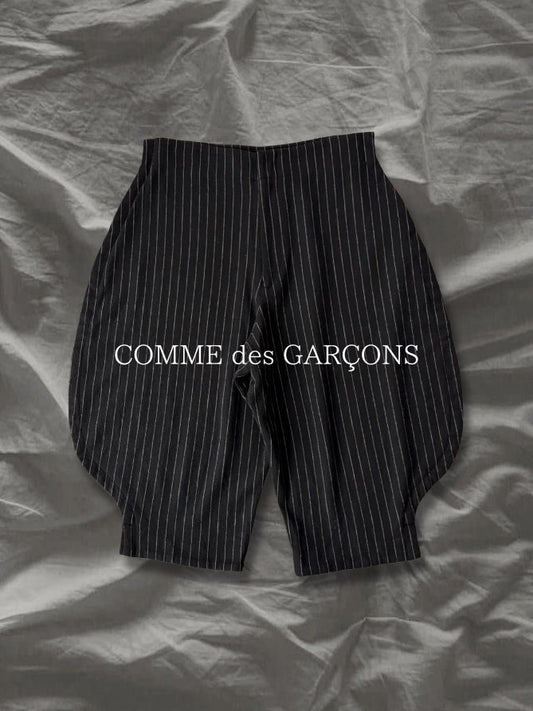 COMME des GARCONS SS13 Wool Stripe Wide Cropped Pants Size S