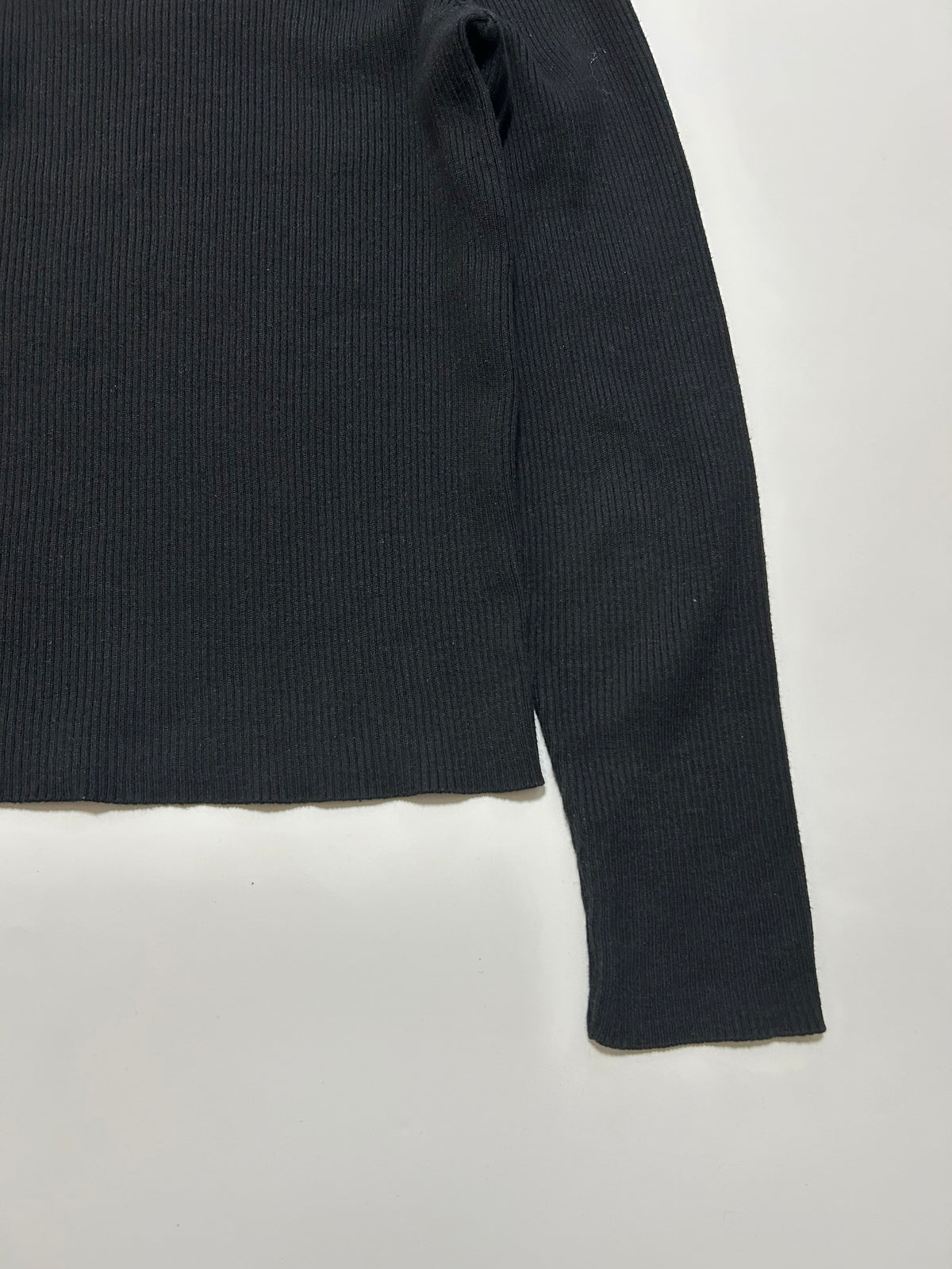 DOLCE&GABBANA 2000s Ribbed Knit Sweater Black Size 44