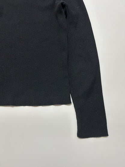 DOLCE&GABBANA 2000s Ribbed Knit Sweater Black Size 44