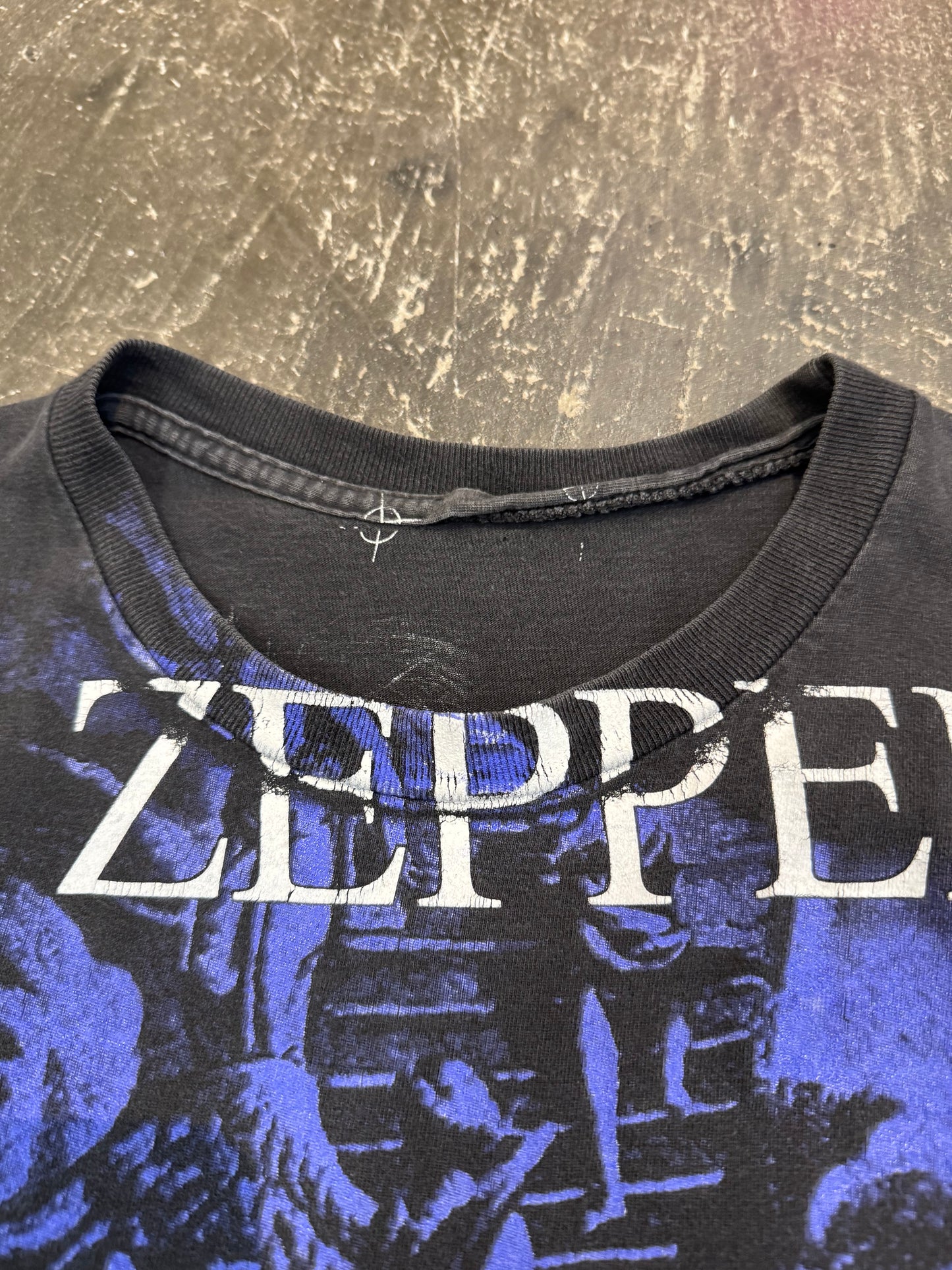 Led Zeppelin Pink Floyd Marilyn Manson PRINT T-Shirt Size L
