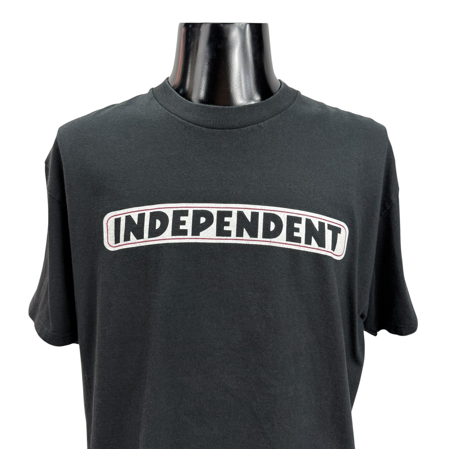 INDEPENDENT 00s Bar Logo Vintage T-Shirt Black Size XL