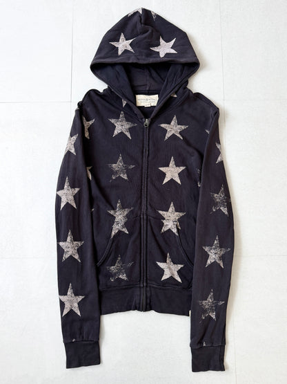 Denim&Supply Star Design Cotton Zip Hoodie Size S