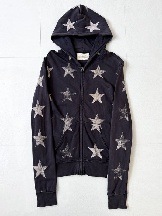 Denim&Supply Star Design Cotton Zip Hoodie Size S